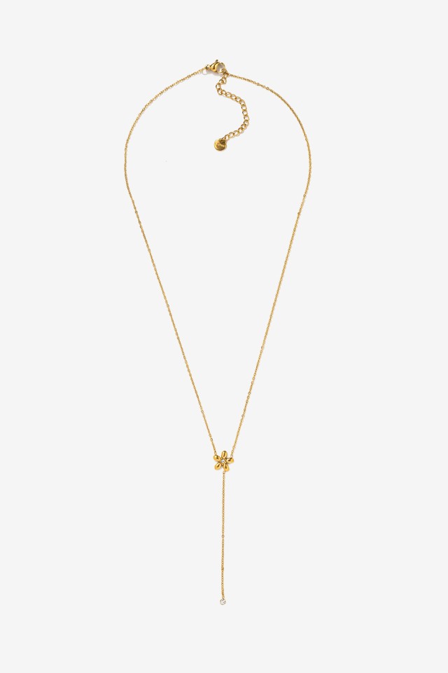 Gold Flower Pendant Necklace