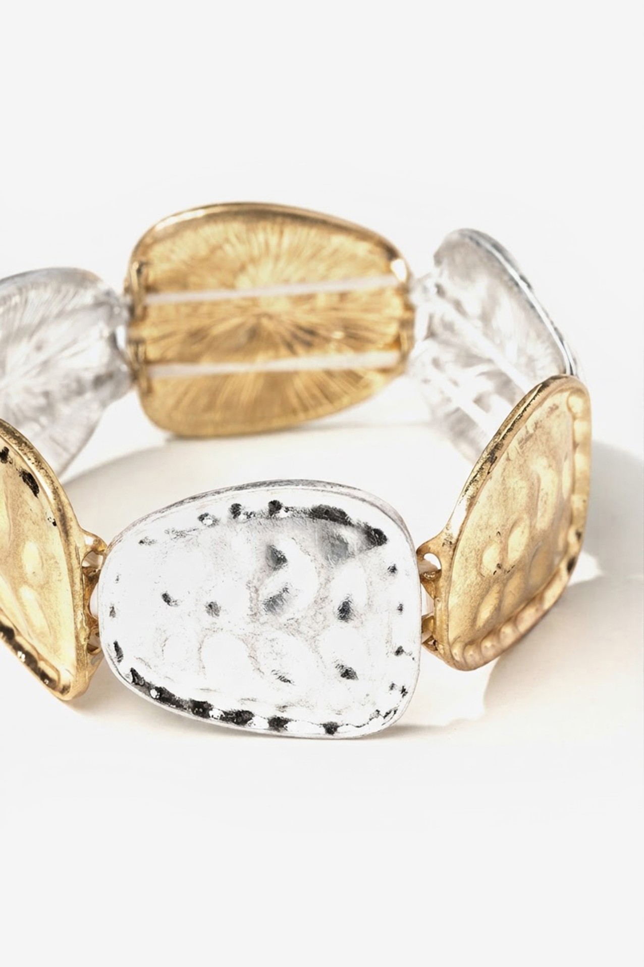 Chunky Gold and Silver Bracelet