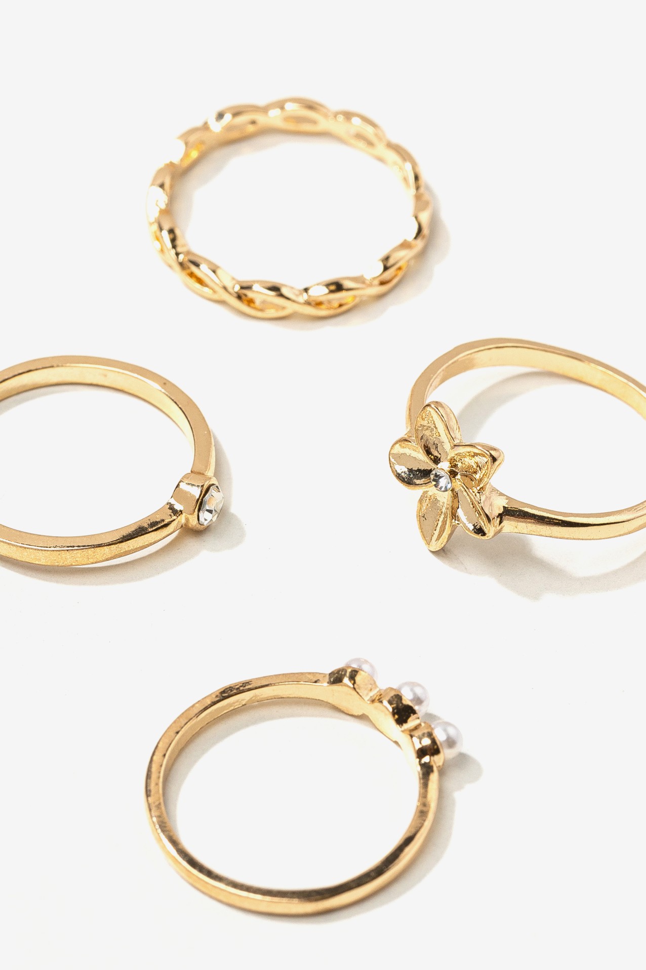 Set of Four Gold Rings