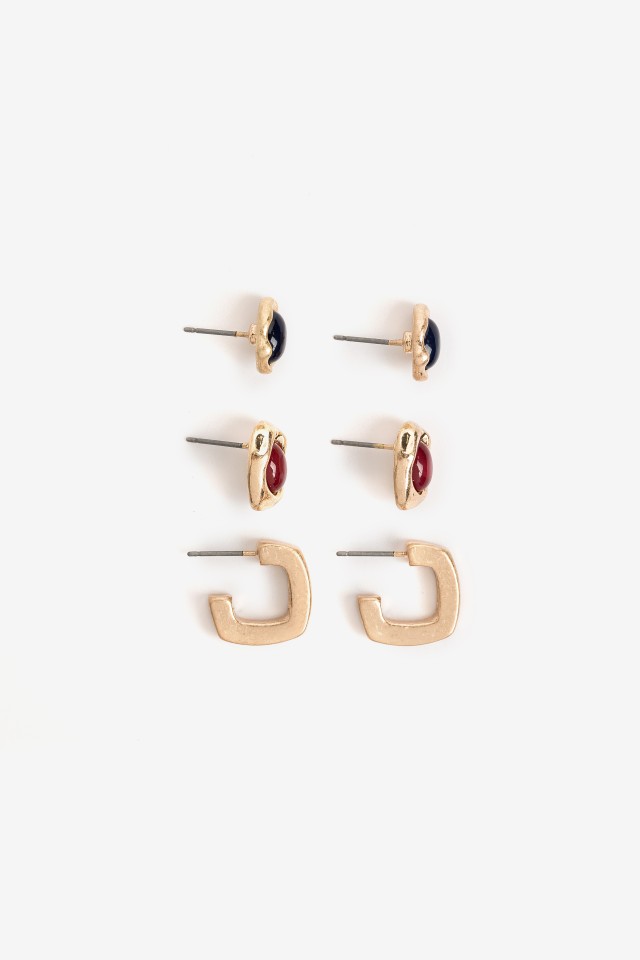 Minimalist Gold Earring Set