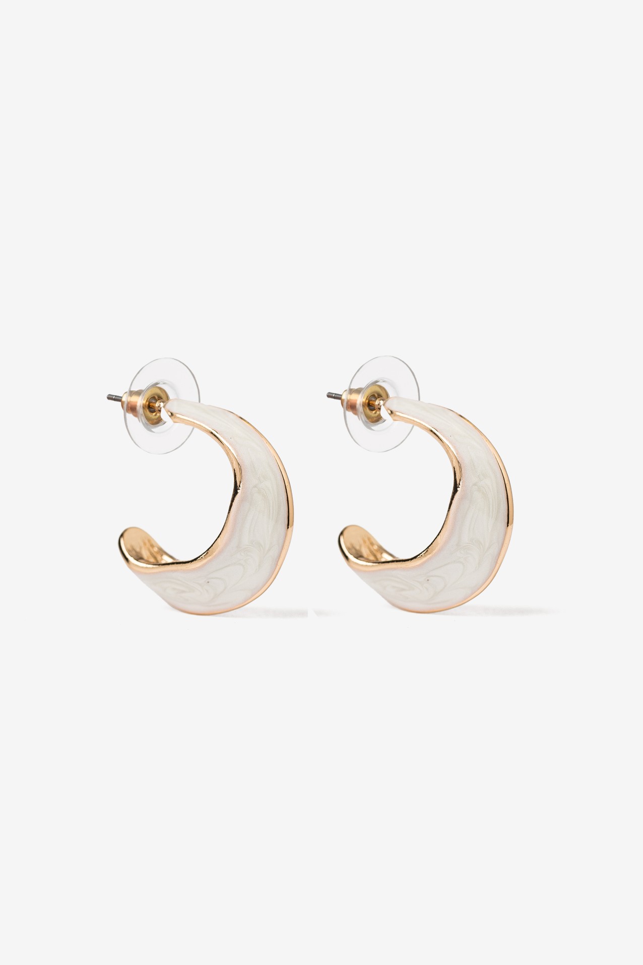 Wavy Gold Hoop Earrings