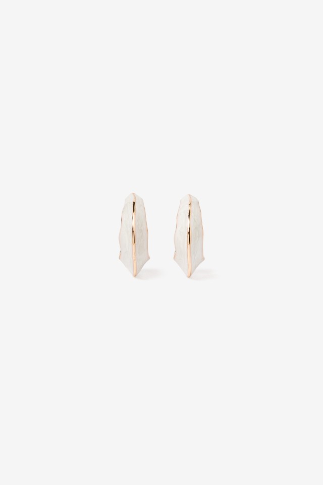 Wavy Gold Hoop Earrings