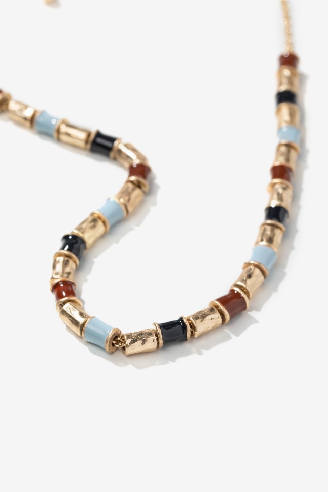 Collar dorado multicolor moderno Collar dorado multicolor moderno