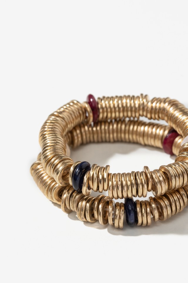 Gold Stacked Bracelet Set Gold Stacked Bracelet Set