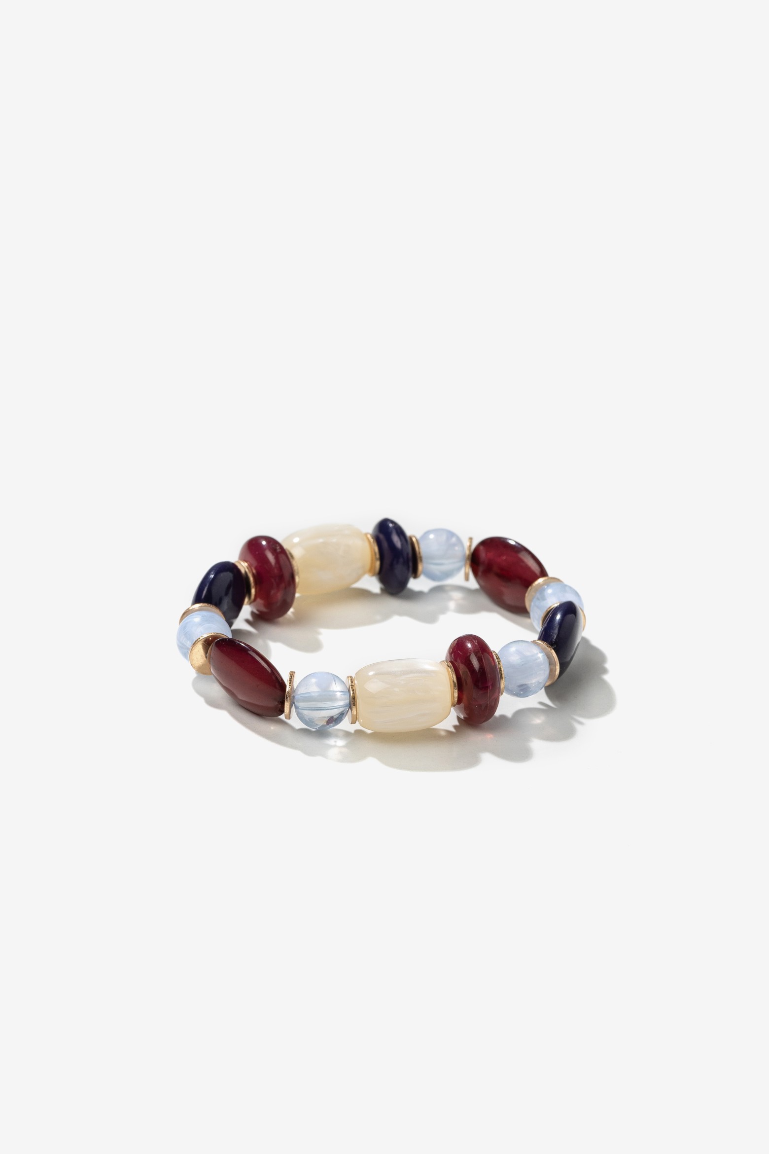 Pulsera cuentas efecto dorado