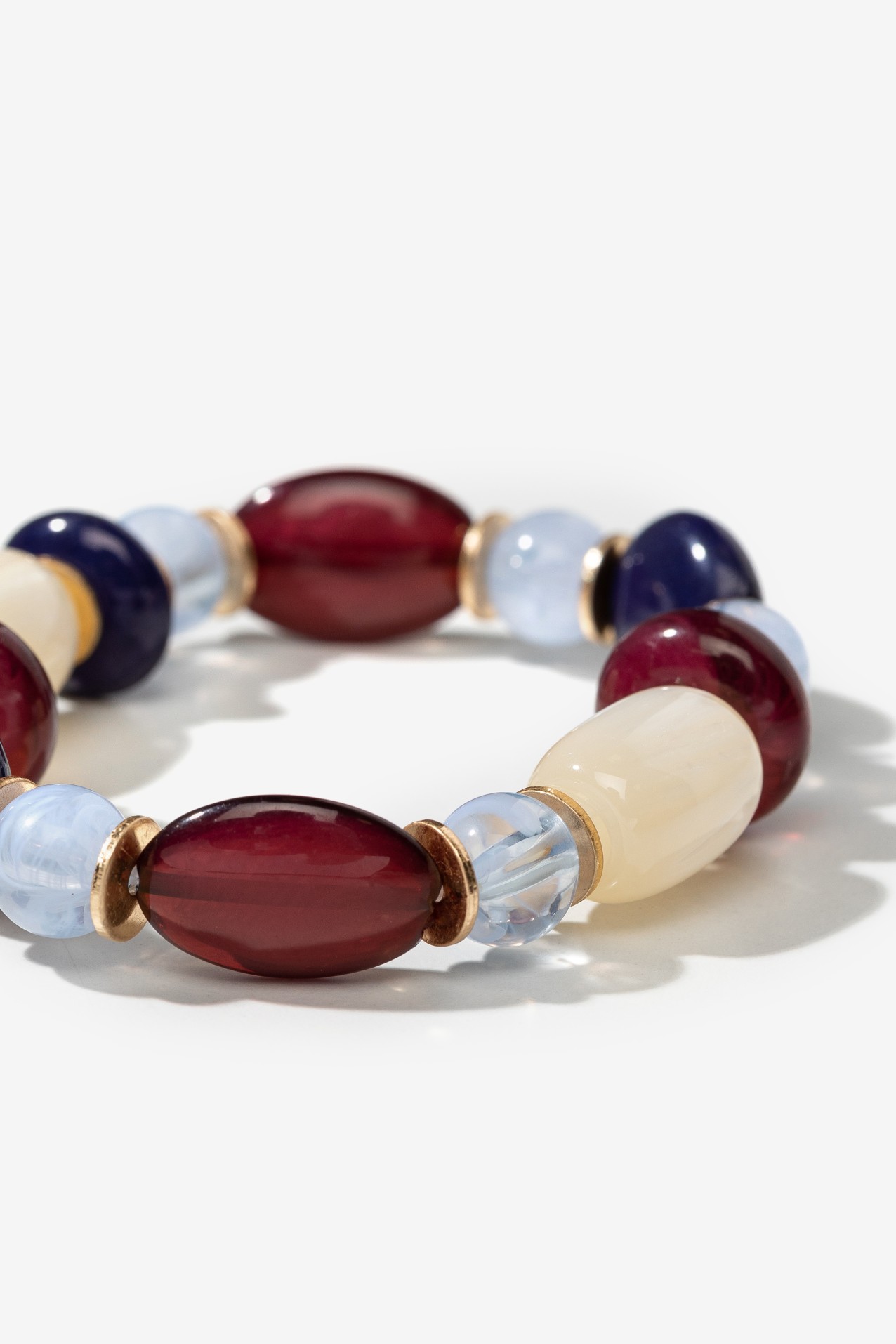 Pulsera cuentas efecto dorado