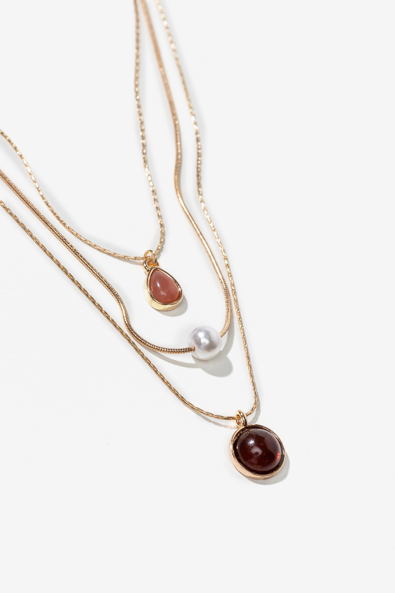 Golden Layered Pendant Necklace