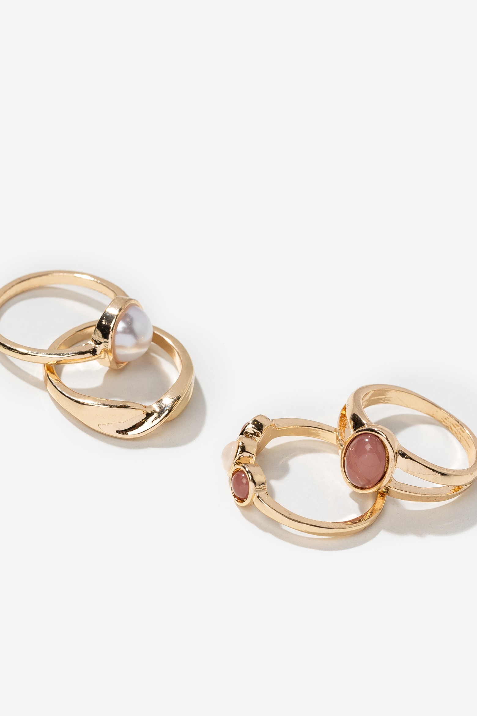 Set of Four Pink Rings