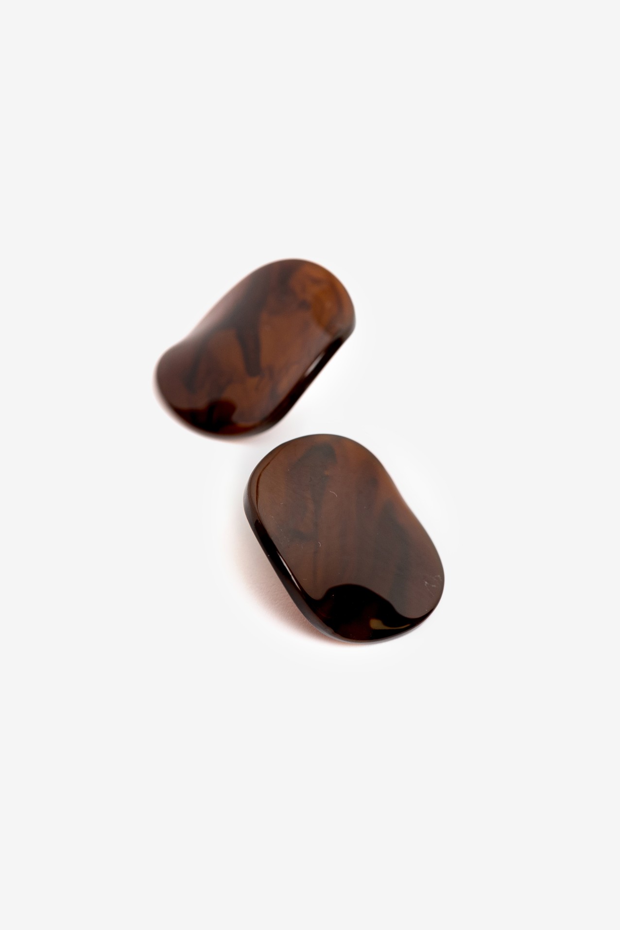 Brown Marble Hair Clips