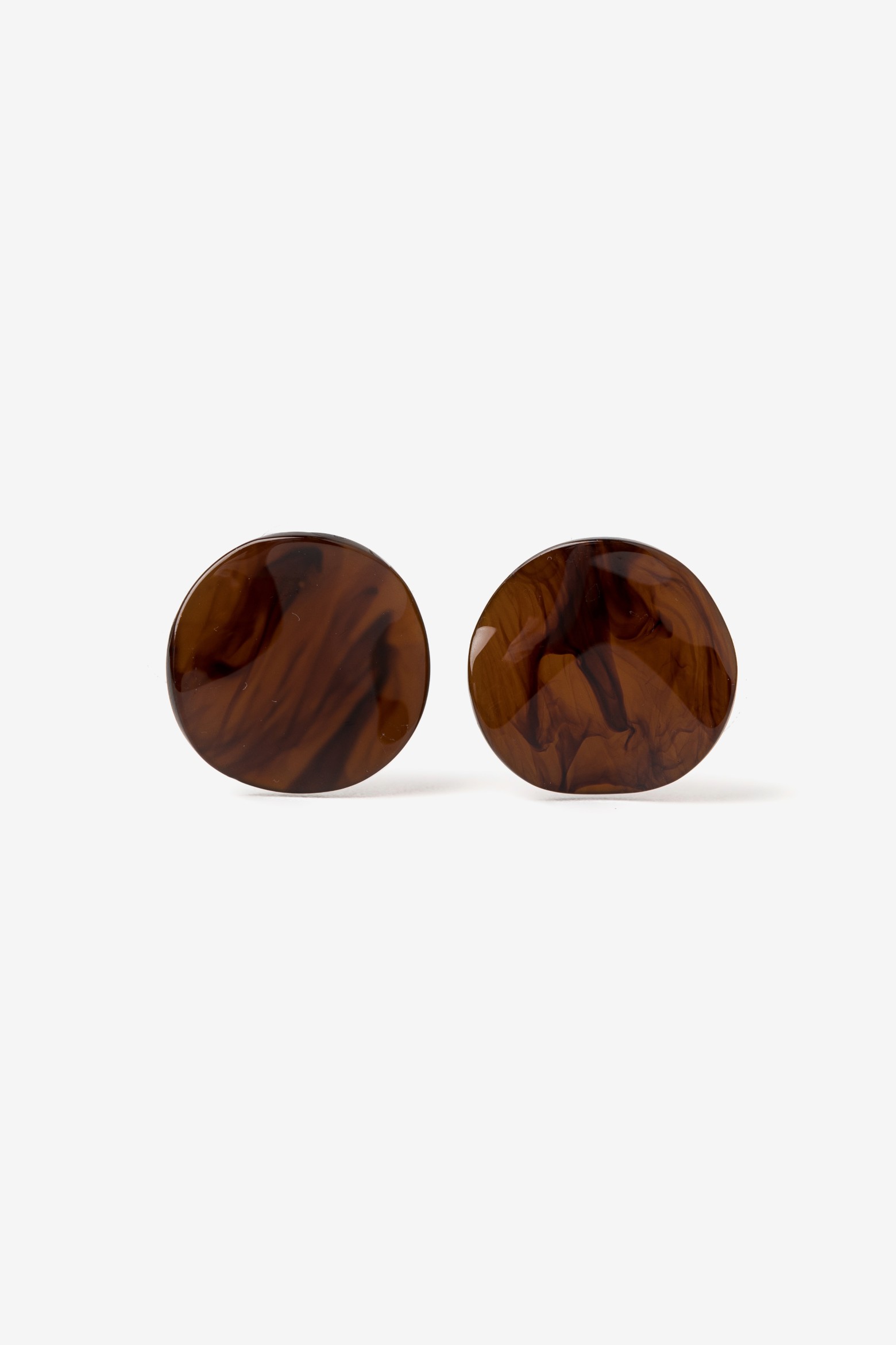 Brown Marble Hair Clips