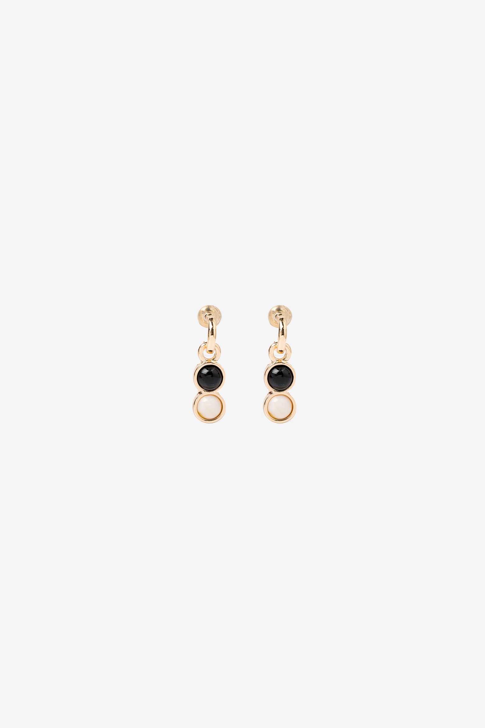 Small Black and Pearl Earrings