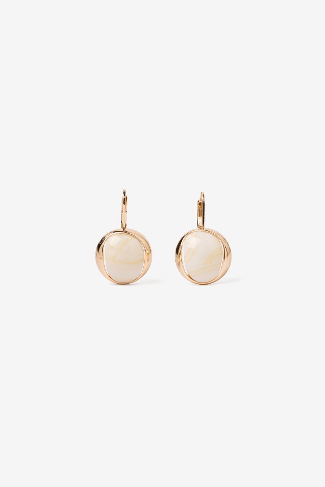 Round Gold-Tone Earrings