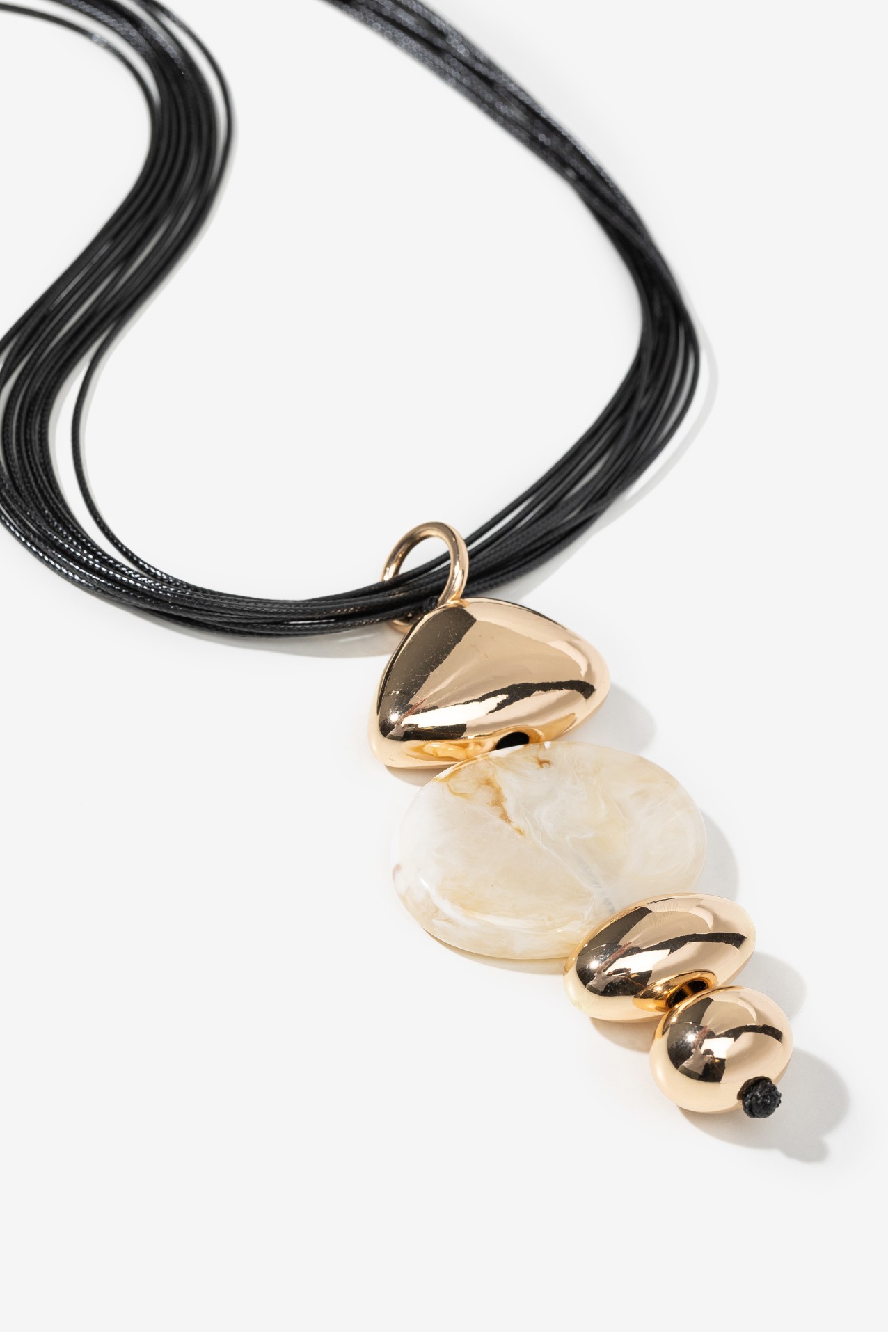 Chunky Black Cord Necklace