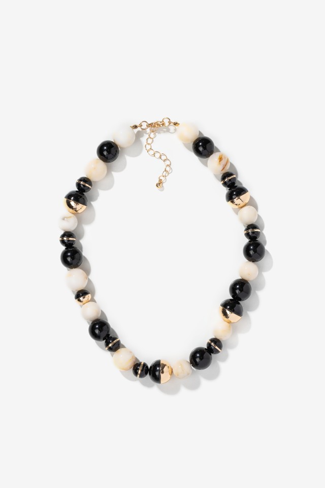 Chunky Gold Bead Necklace