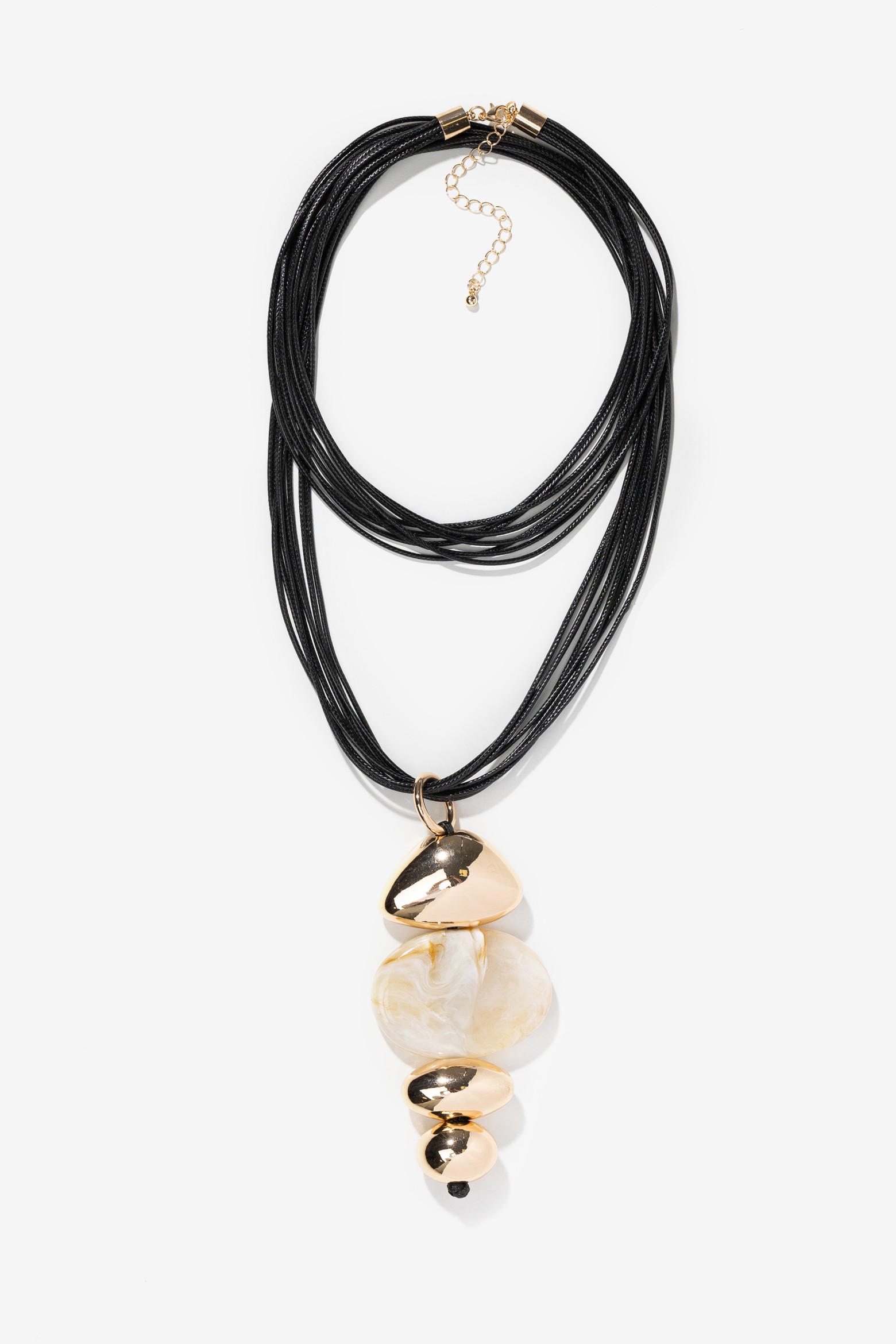 Chunky Black Cord Necklace