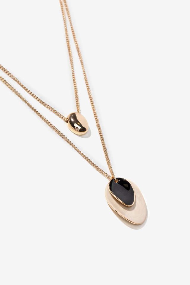 Collar dorado doble ovalado Collar dorado doble ovalado