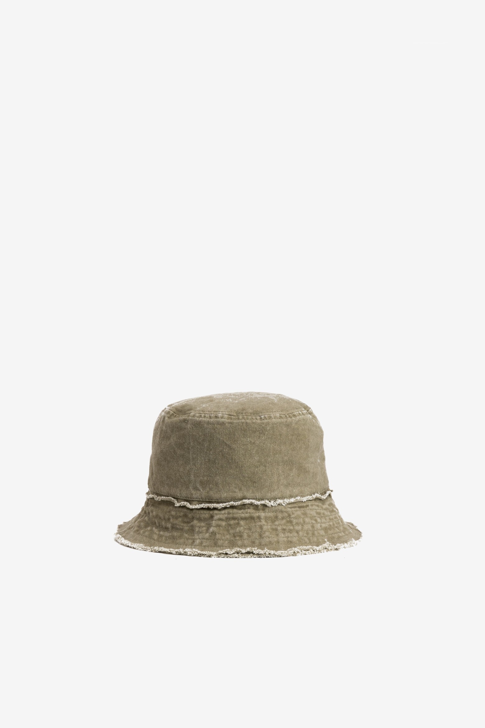 Green Frayed Bucket Hat