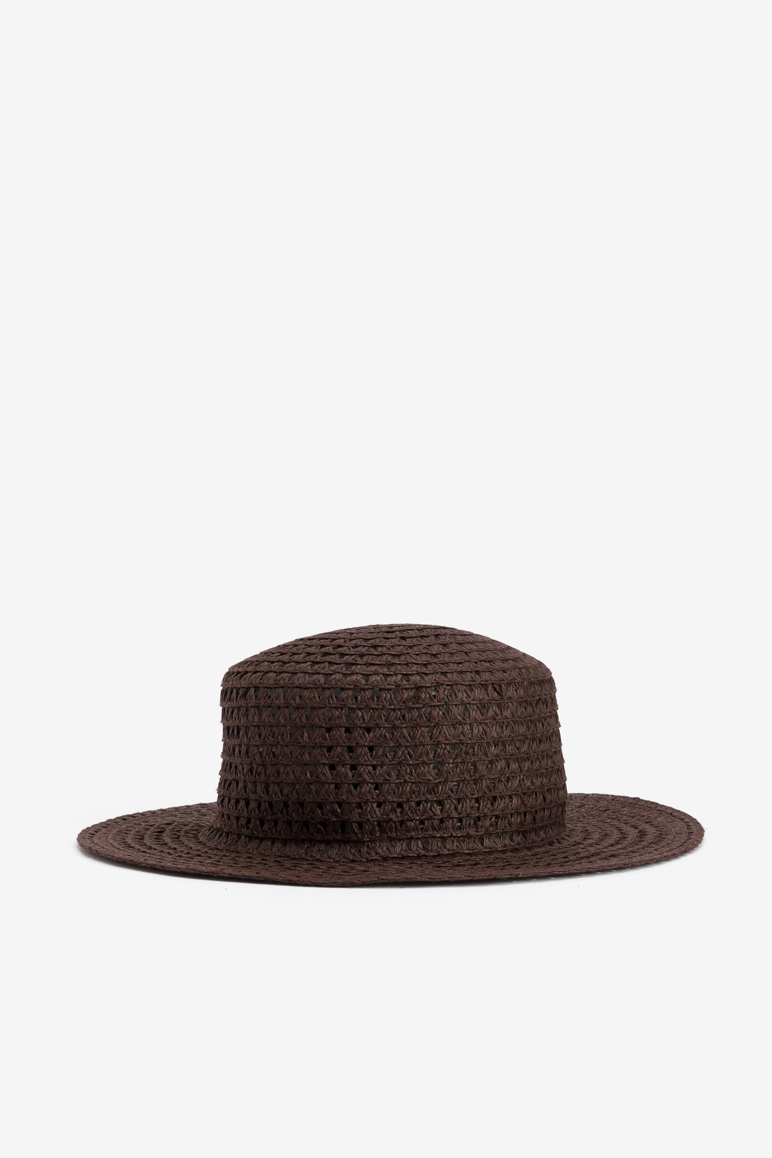 Brown Straw Wide Brim Hat
