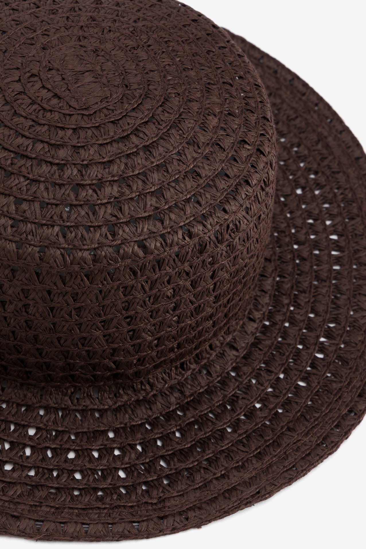 Brown Straw Wide Brim Hat