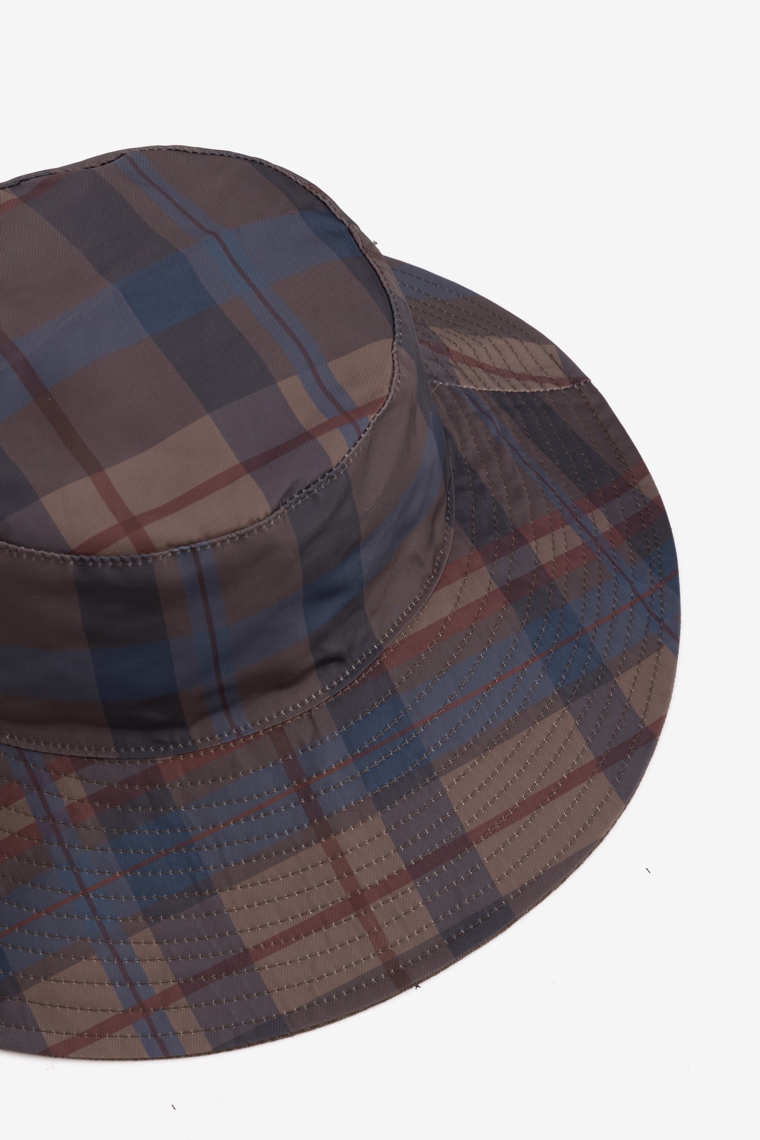 Sombrero bucket marr�n cuadros