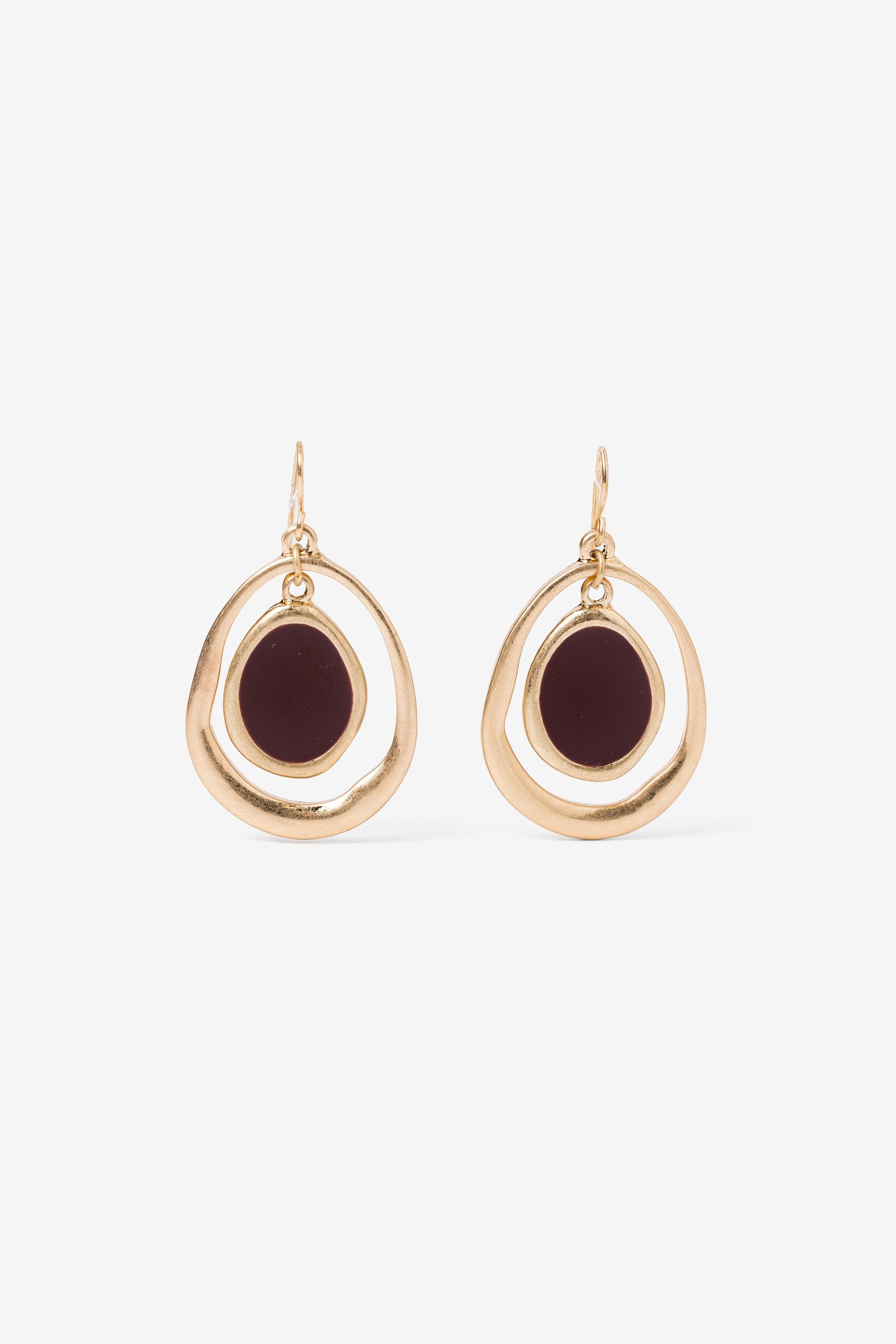 Gold Oval Minimal Earrings