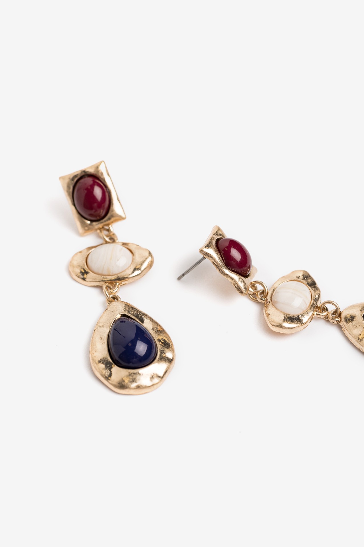 Gold Earrings With Stones