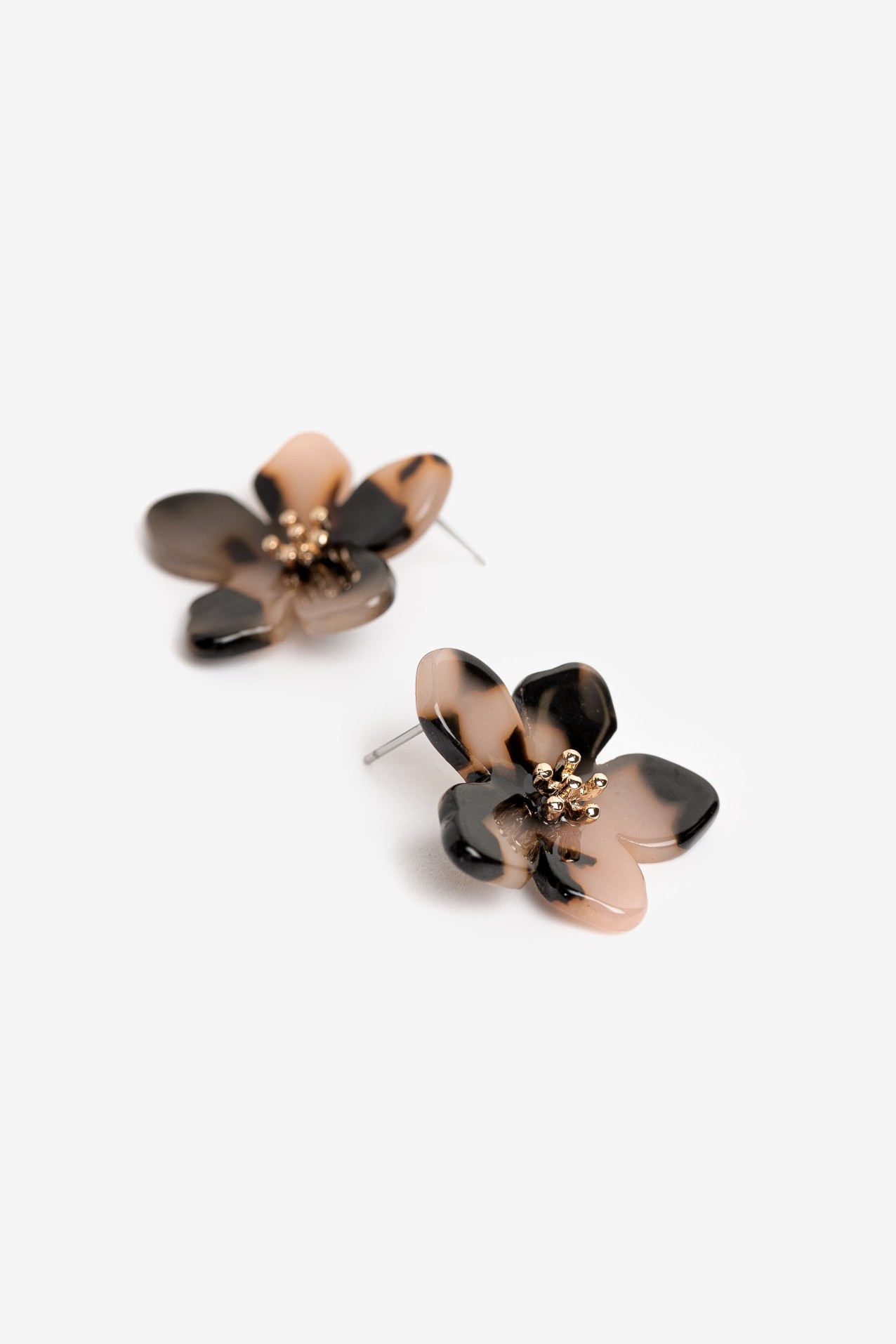 Pink Flower Stud Earrings