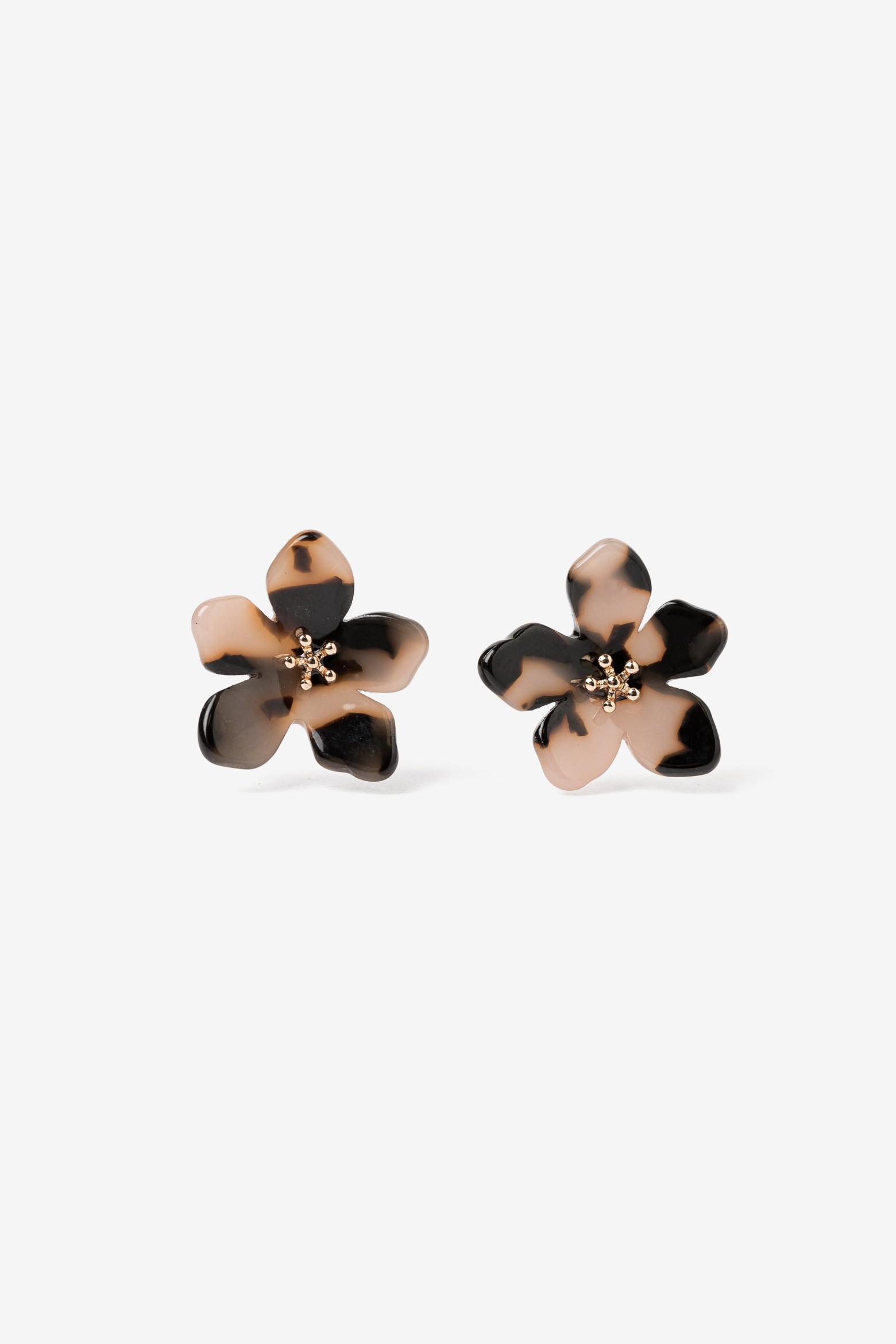 Pink Flower Stud Earrings