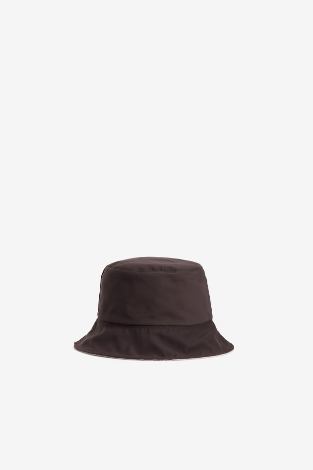 Reversible Brown Bucket Hat