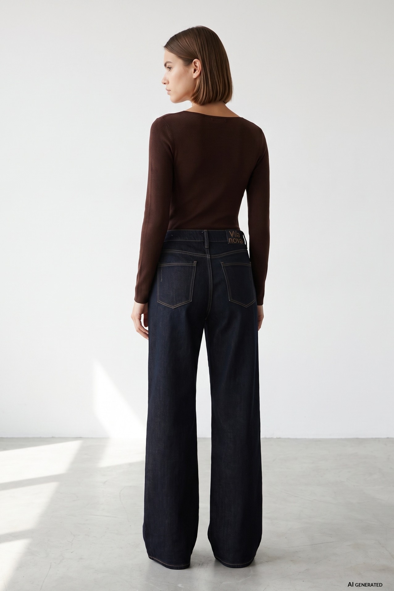 Brown Slim Knit Longsleeve