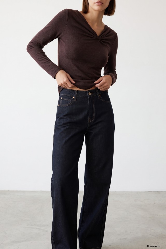 Brown Slim Knit Longsleeve