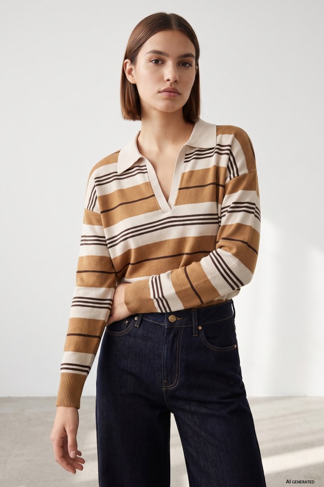 Striped Relaxed Knit Sweater