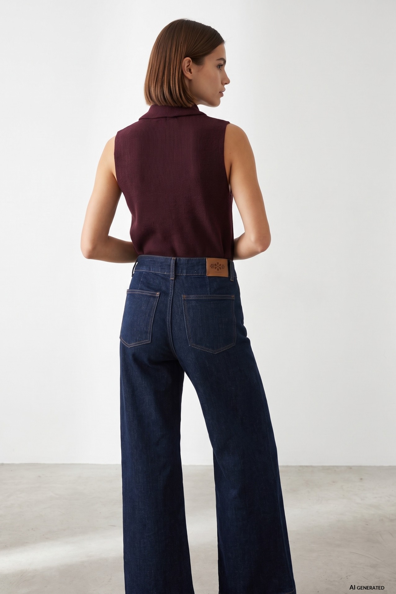 Wine Red Knit Vest
