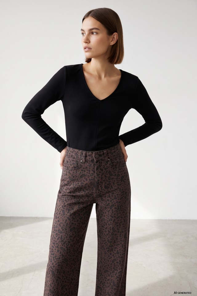 Black Slim-Fit Long-Sleeve T-Shirt