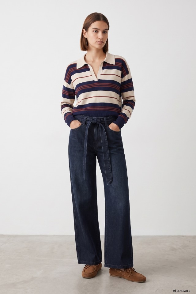 Wide-Leg Palazzo Jeans