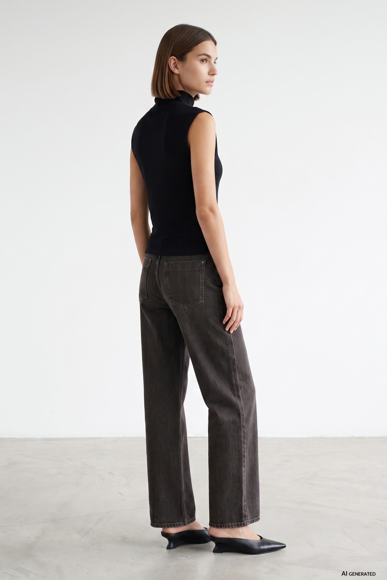 Wide Leg Black Jeans