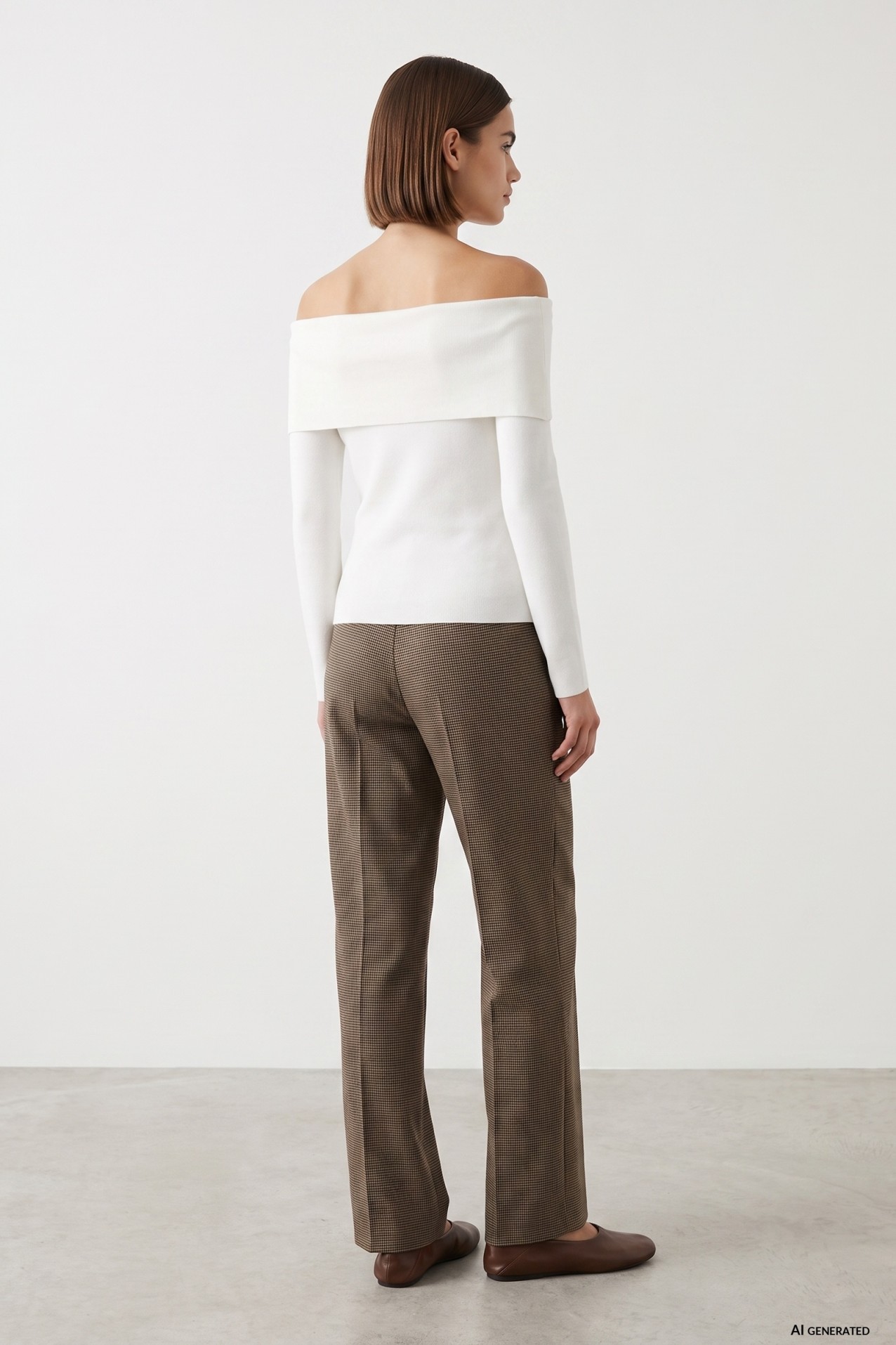 Brown Wide Leg Trousers