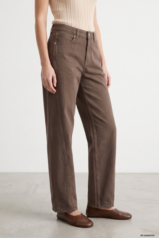 Barrel Cut Brown Jeans Barrel Cut Brown Jeans