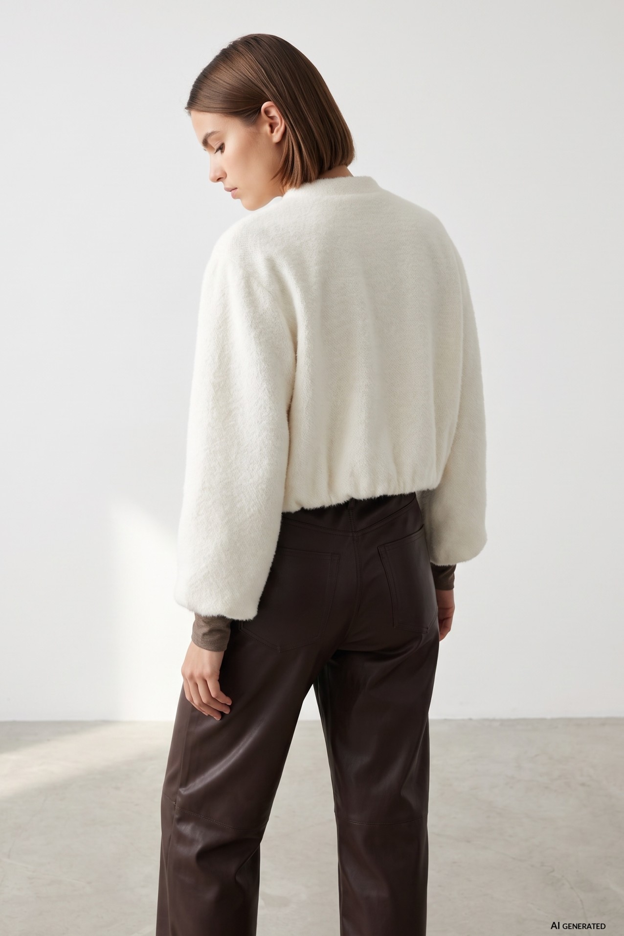 Beige Short Relaxed Jacket