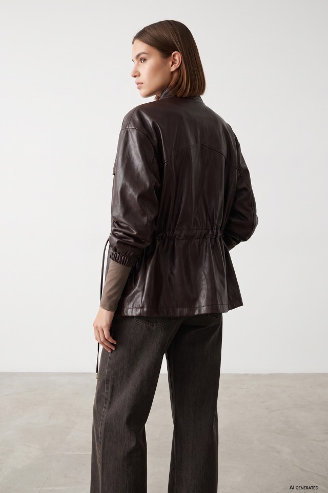 Short Brown Relaxed Jacket Short Brown Relaxed Jacket