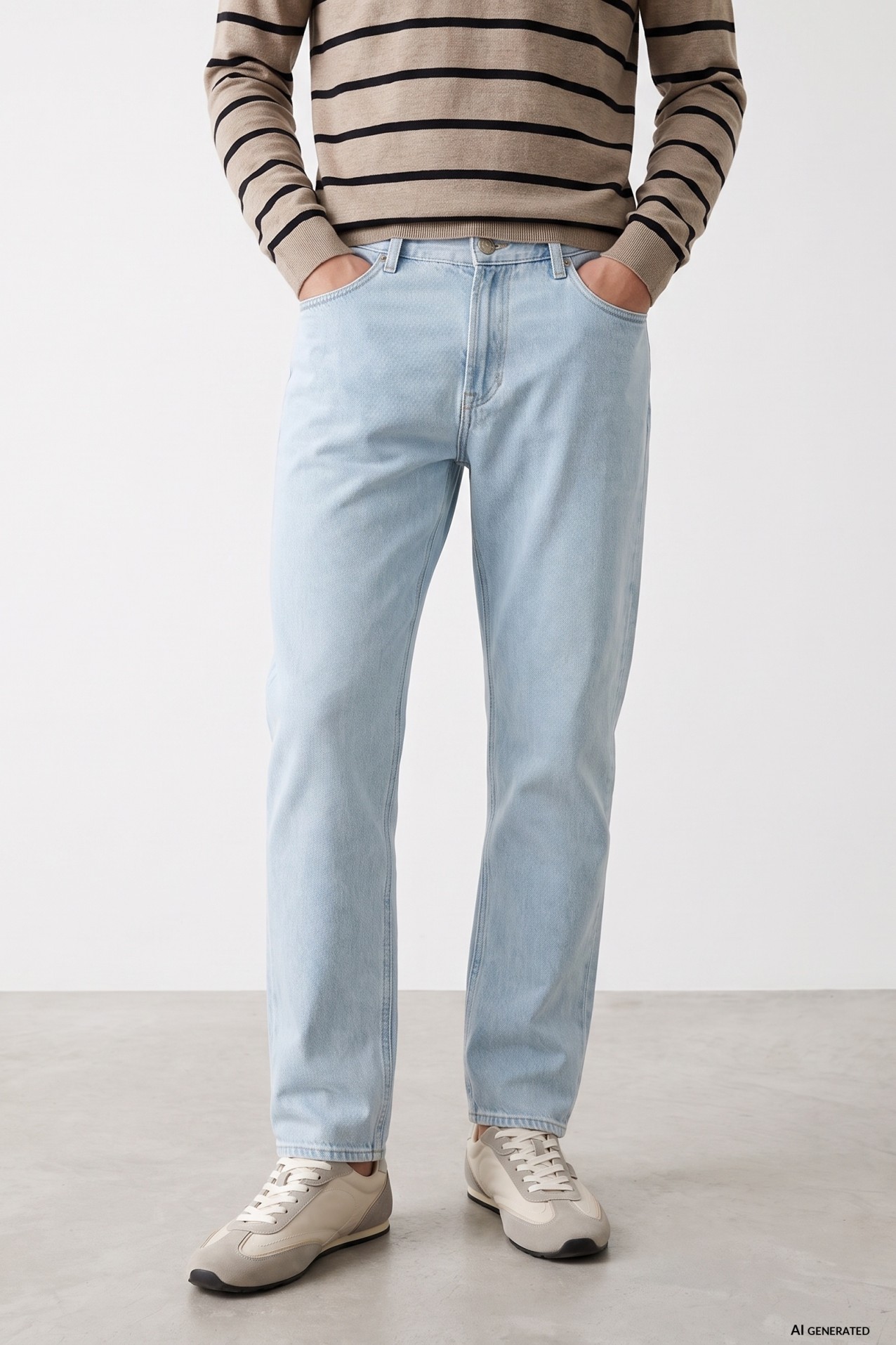 Light Blue Straight Jeans