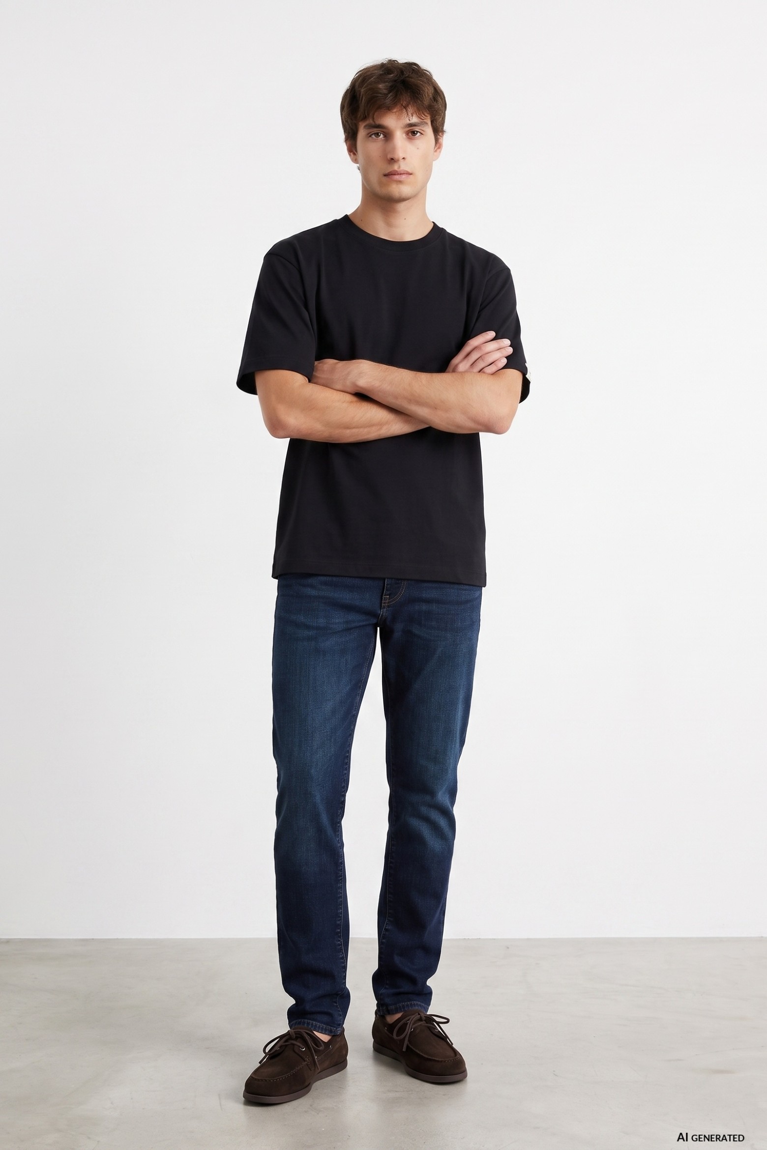 Dark Blue Straight Jeans