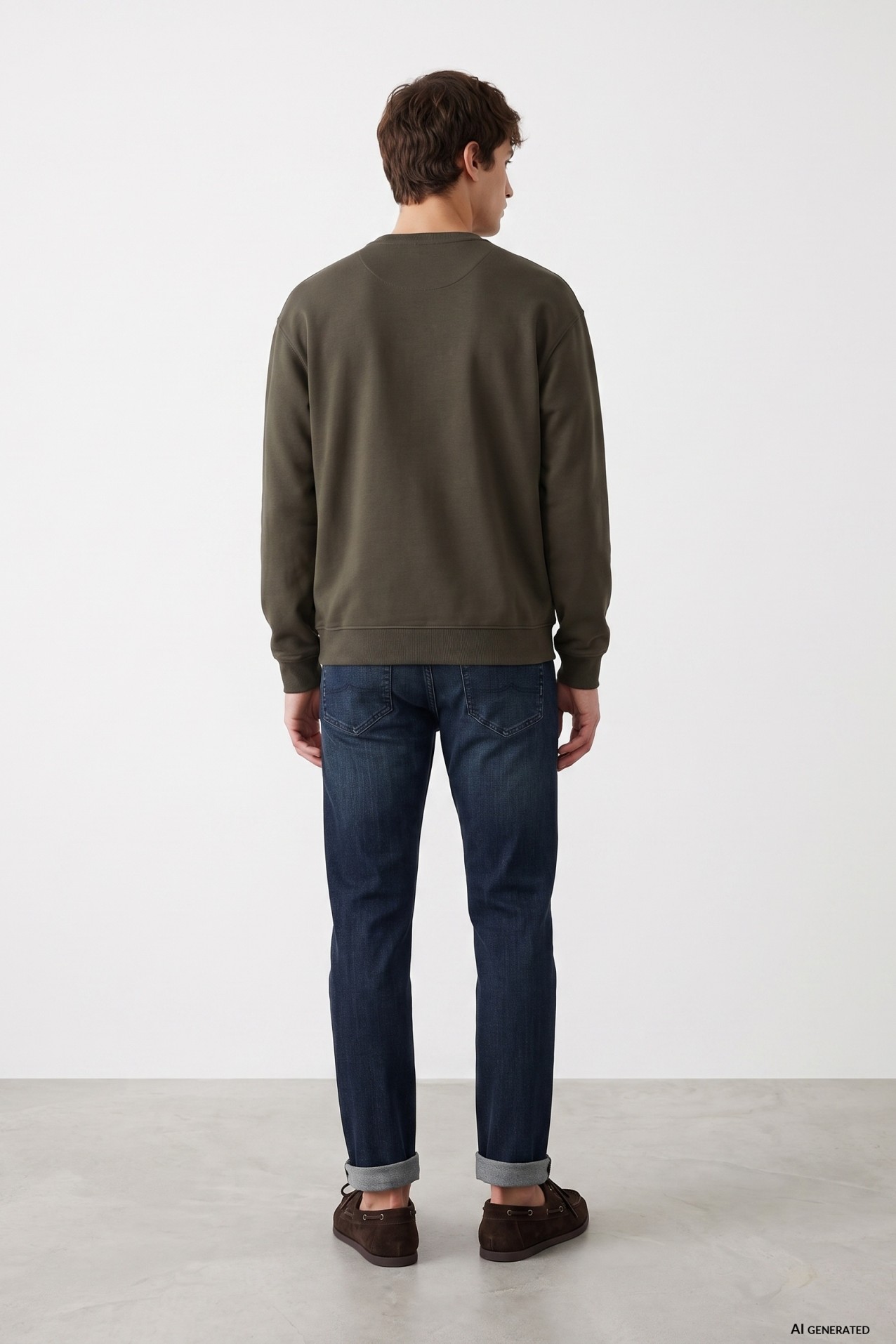 Jeans corte reto azul escuro