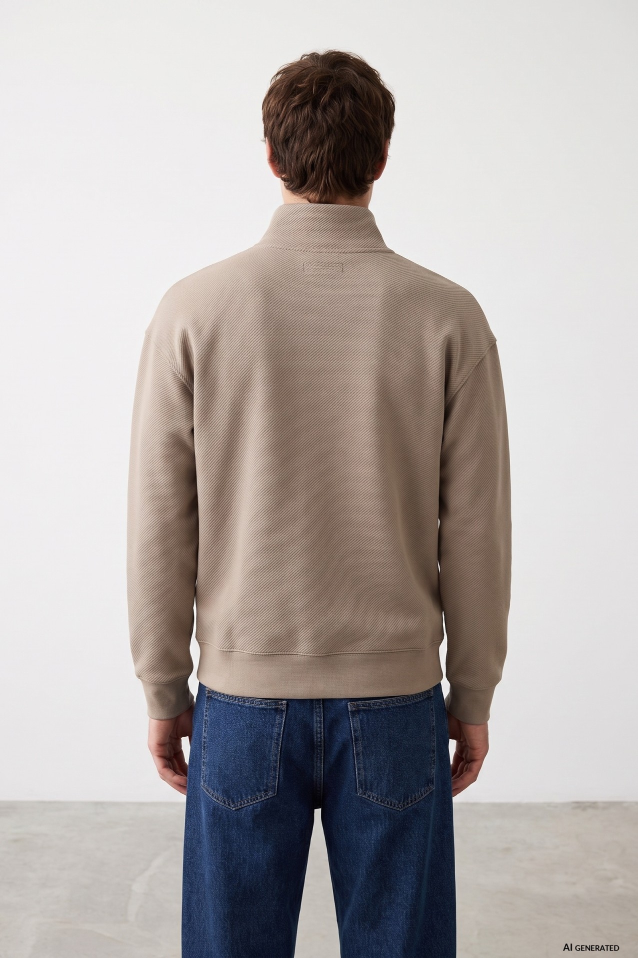 Beige Relaxed Fit Sweatshirt