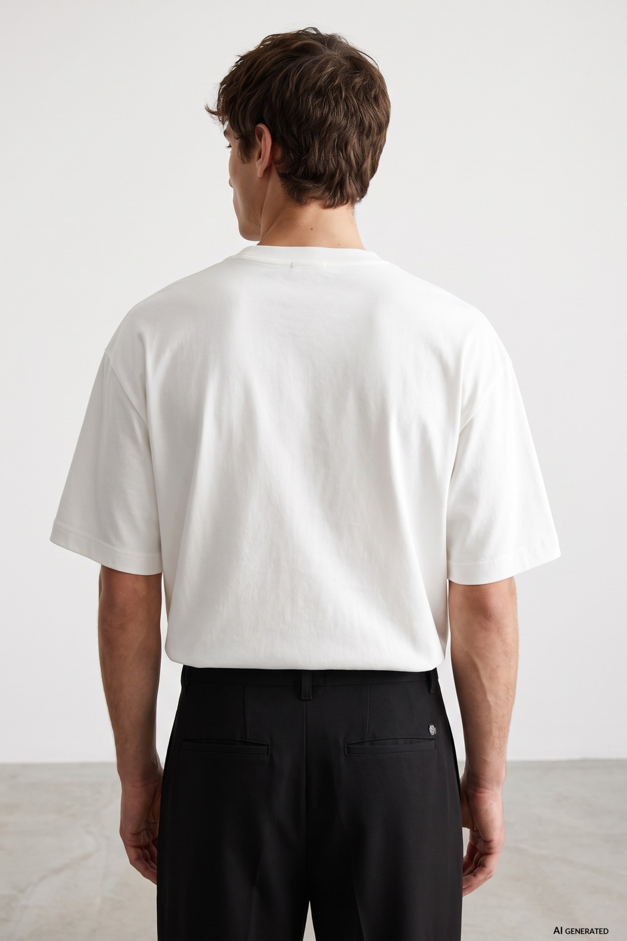 Beige Relaxed Fit Graphic Tee