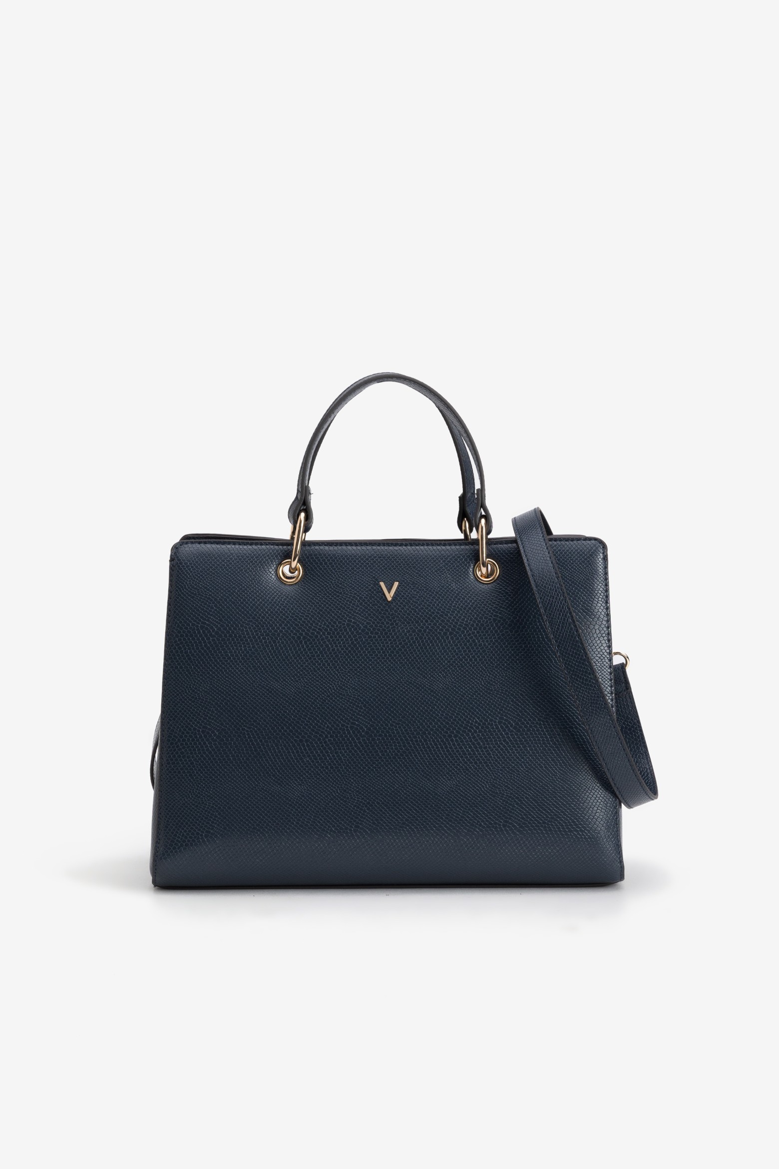 Blue Textured Handbag