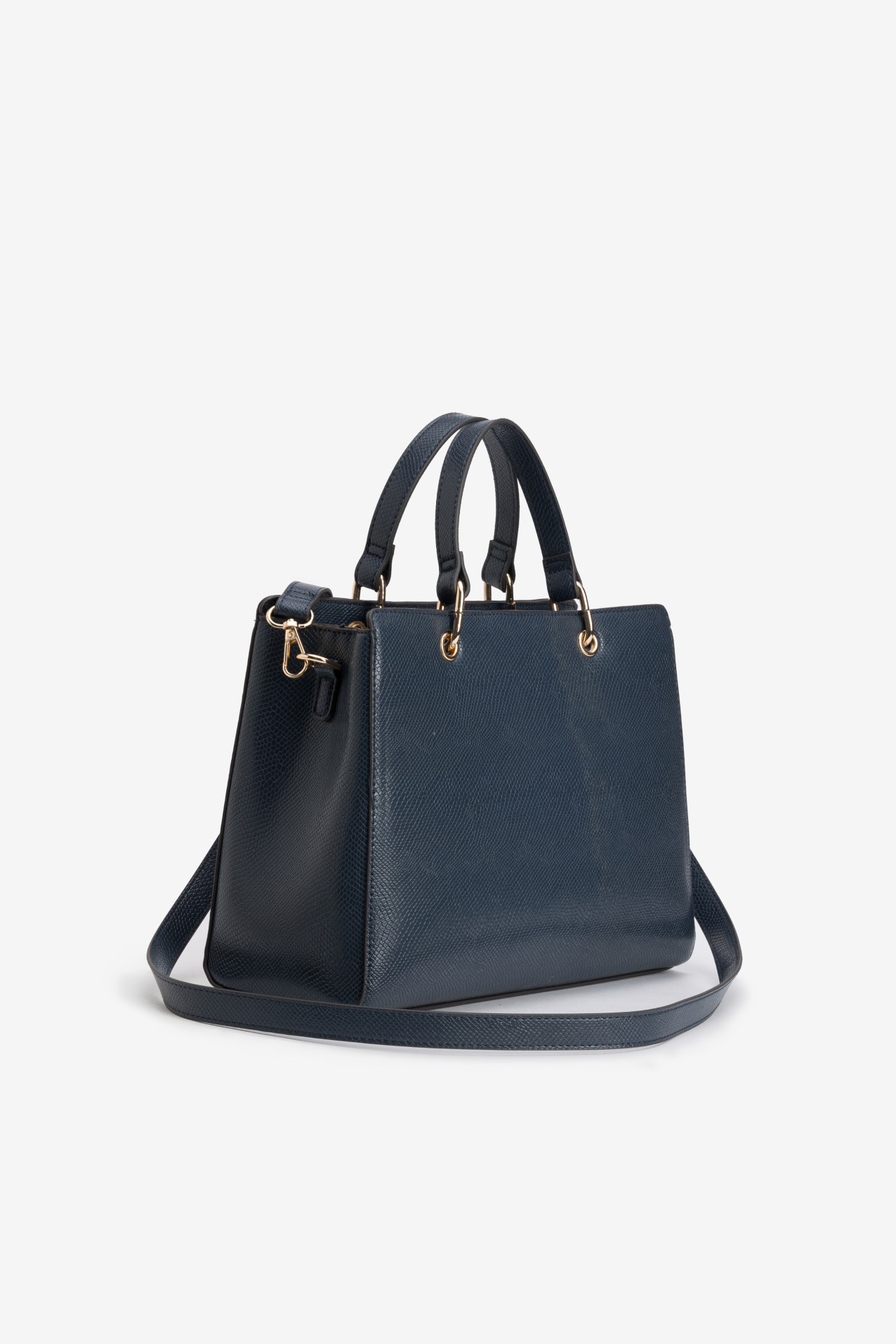 Blue Textured Handbag