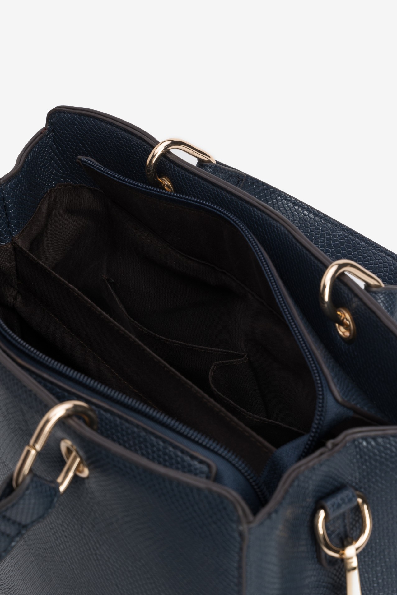 Blue Textured Handbag