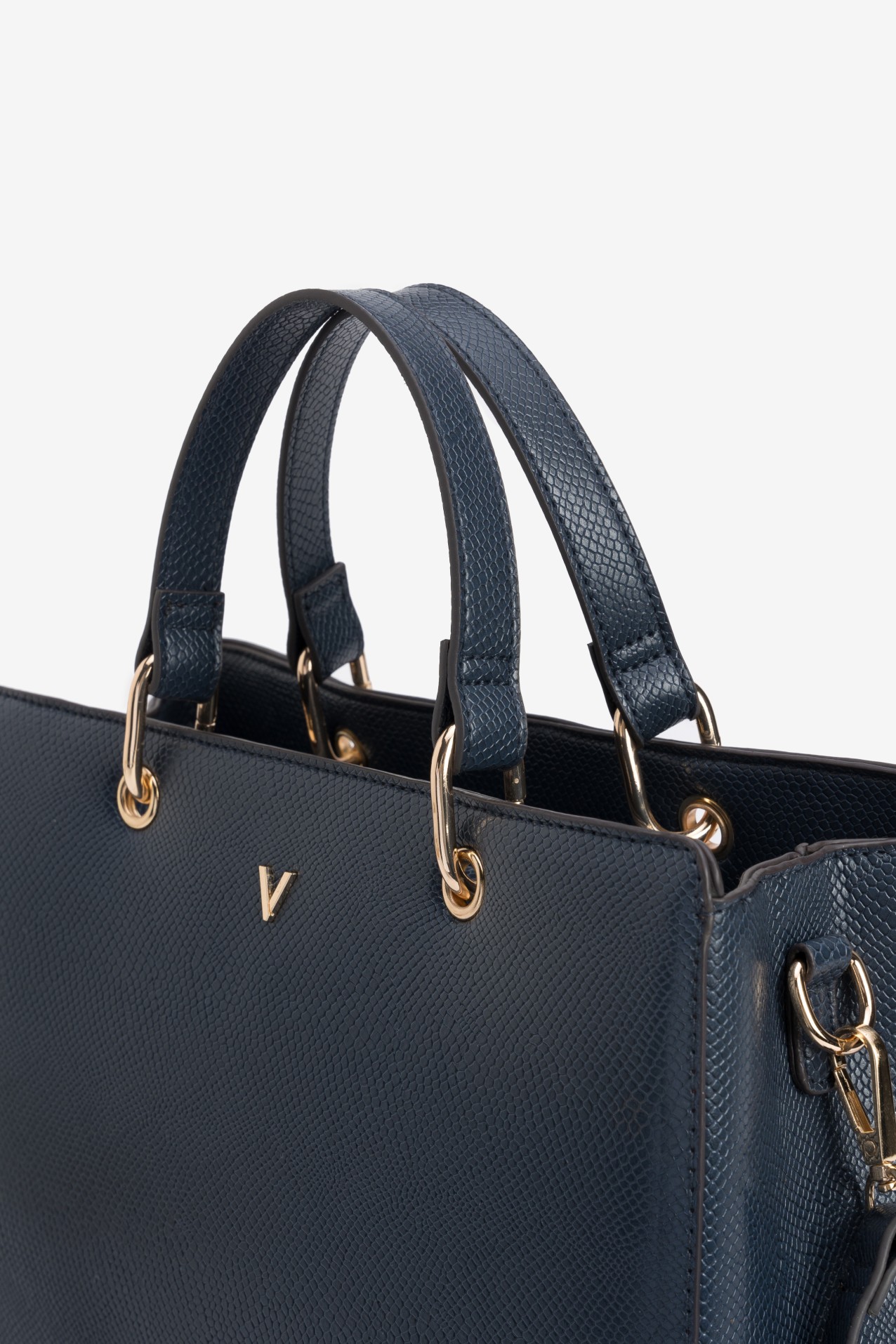 Blue Textured Handbag
