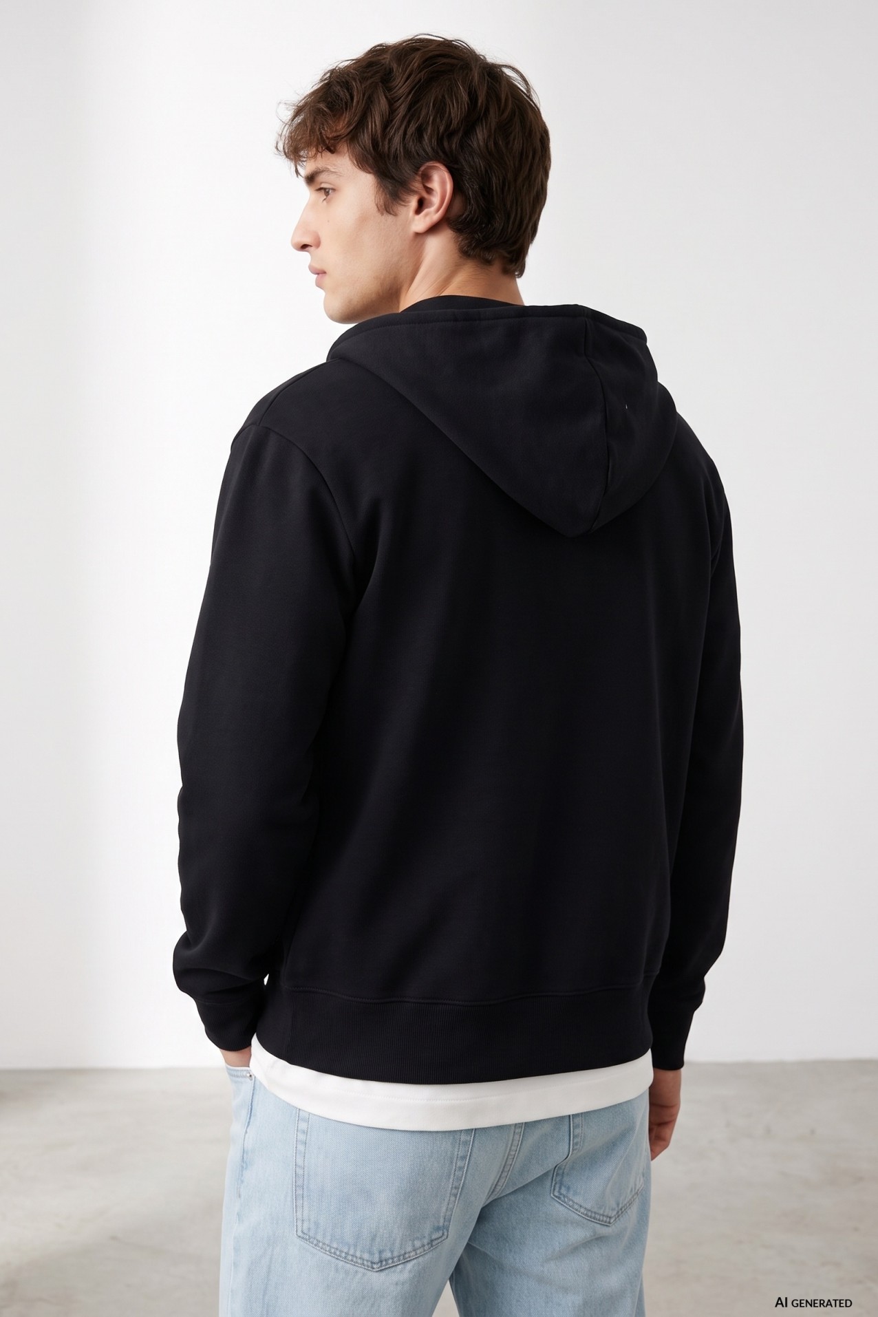 Navy Blue Zip Hoodie